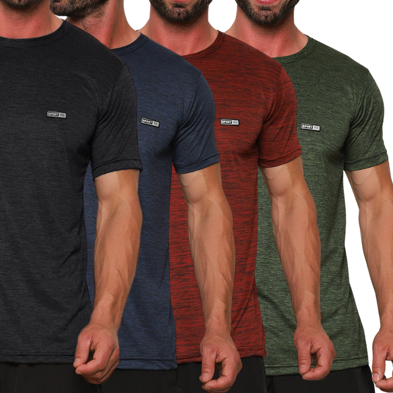 Camiseta Masculina Kit com 4 Camisas Dryfit Academia Blusa asculino Casual Lisa Cores