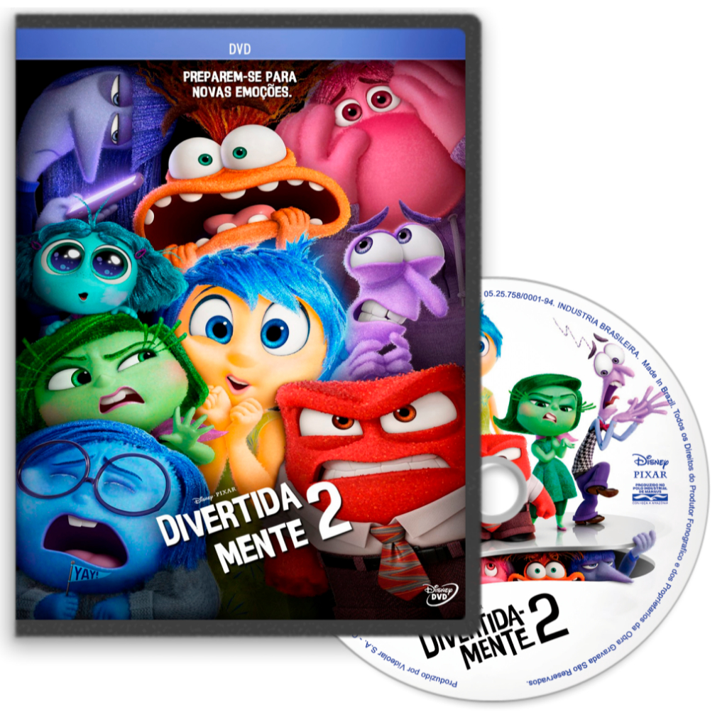 DVD - Divertida Mente 2 (2024) (Dublado e Legendado) | Shopee Brasil