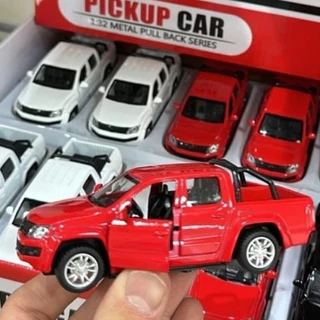 Miniatura Carrinho de ferro Caminhonete cabine dupla coleção brinquedos.