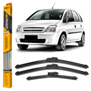 Kit 3 Palhetas Limpador De Parabrisa Dianteiro + traseiro Meriva Ano 2004 Até 2012 em Oferta na Shopee