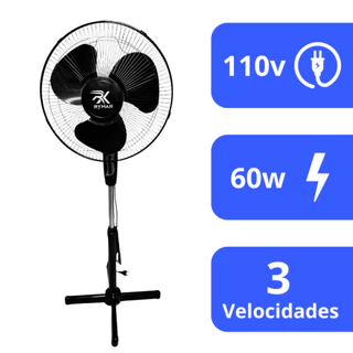 Ventilador de Coluna Turbo com Inclinação Vertical Regulável C/Luz