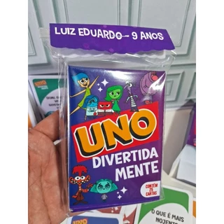 Uno Personalizado - Inside Out II - Lembrancinha Personalizada Divertidamente 2 - Personalizado para Festa