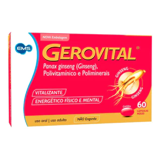 Gerovital Polivitamínico Ginseng - 60/120/180 Cápsulas - EMS
