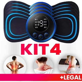 Kit Mini Massageador Estimulador Elétrico De Pescoço Portátil Para Alívio Da Dor Muscular Cervical