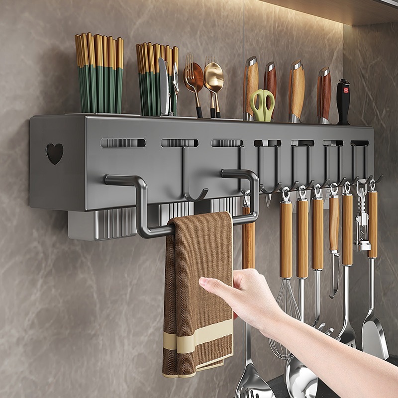 Porta Talheres De Parede Porta Condimentos Prateleira Cozinha Organizador De Cozinha -1011