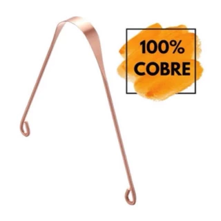 Raspador De Lingua 100% Cobre Limpador Higienizador Ayurveda