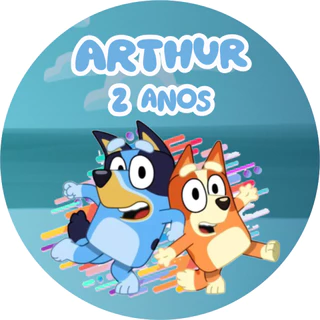 Adesivos 6 cm Bluey Personalizados-