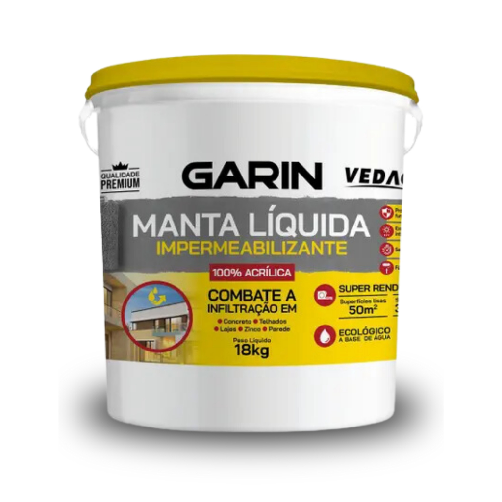 Manta Líquida Impermeabilizante Infiltração Laje Telha 18 Kg Branco ...