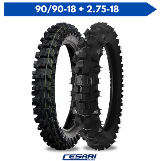 Par Pneu CG 125 Titan 150 YBR Trilha 2,75-18 + 90/90-18
