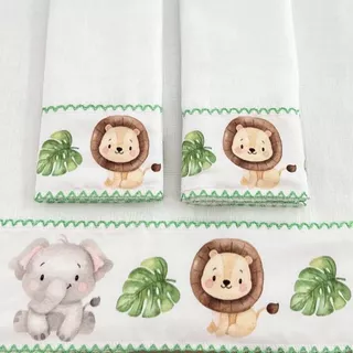 Kit 3 Peças De Fraldas 1 de Ombro e 2 de Boca (Babetes) Infantil
