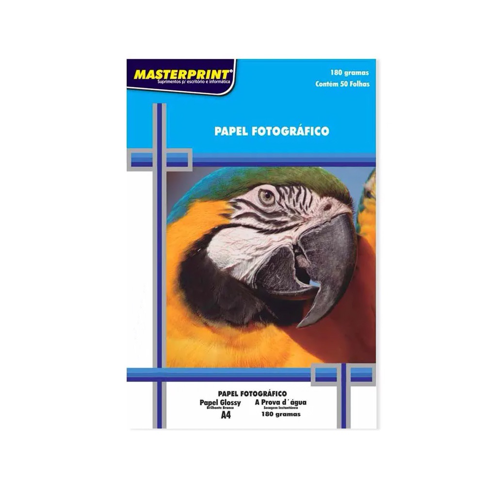 Papel Fotográfico Glossy A4 180g | Pacote com 50 Folhas para Impressão ...