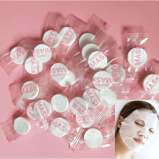 Kit 60 Máscara Facial Comprimida Desidratada Para Hidratação Limpeza de Pele