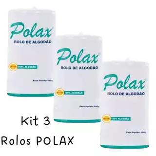 Kit 3 Algodão Hidrófilo 500g Cada - Polax em Oferta na Shopee