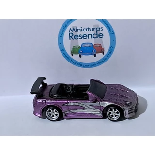 (24AZ2-208a-SET24) Hot Wheels Mitsubishi Eclipse CUSTOM, da Série Velozes e Furiosos, com pneus de Borracha (Miniatura CUSTOM loose).