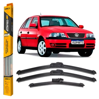 Kit de 3 Palhetas para Limpador de Parabrisa Dianteiro + traseiro para Gol G3 1999 Até 2005 em Oferta na Shopee
