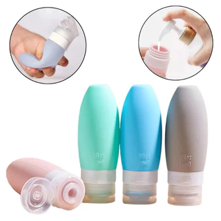 Kit 4 Frasco De Cosmetico 90ml Silicone Para Viagem Portatil Shampoo Creme Loçao Sabonete 24803 . em Oferta na Shopee