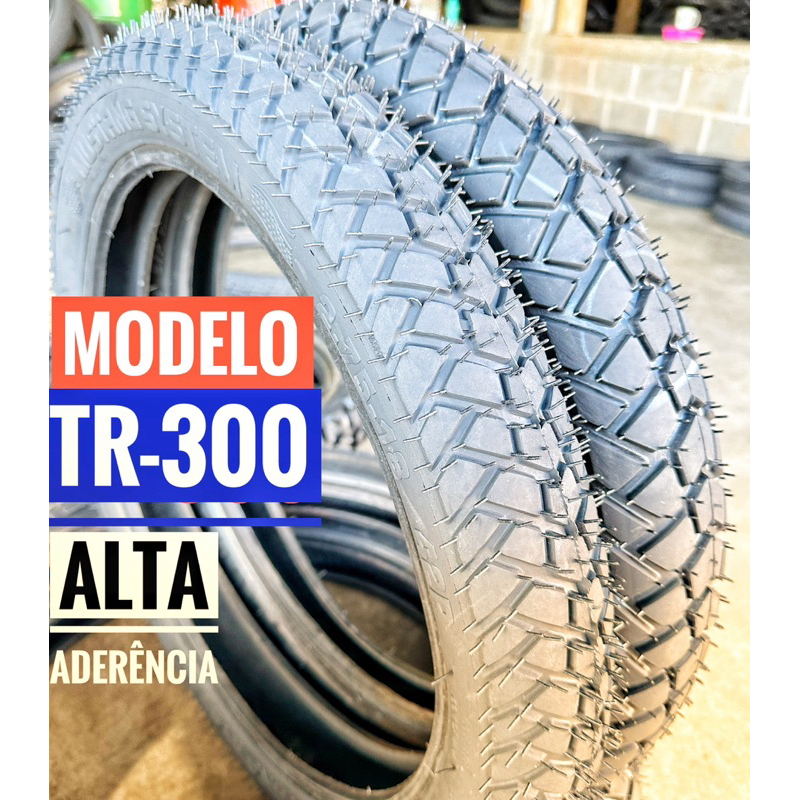 Par Pneus Dianteiro + Traseiro 275-18 90/90-18 Cg 125 Titan 150 Ybr Fazer Factor TR-300 Borrachudo