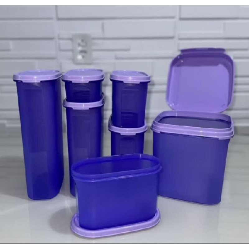 TUPPERWARE KIT MODULARES 7 PEÇAS ORIGINAL | Shopee Brasil