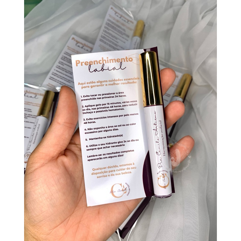 100un Lip Gloss + card Personalizado com logo mimo brinde cliente ...