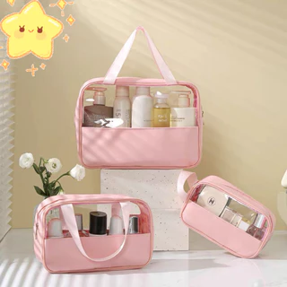 Necessaire Bolsa Portátil Transparente Para Viagem Cosméticos Produtos De Higiene Pessoal -Q3/Q4 em Oferta na Shopee