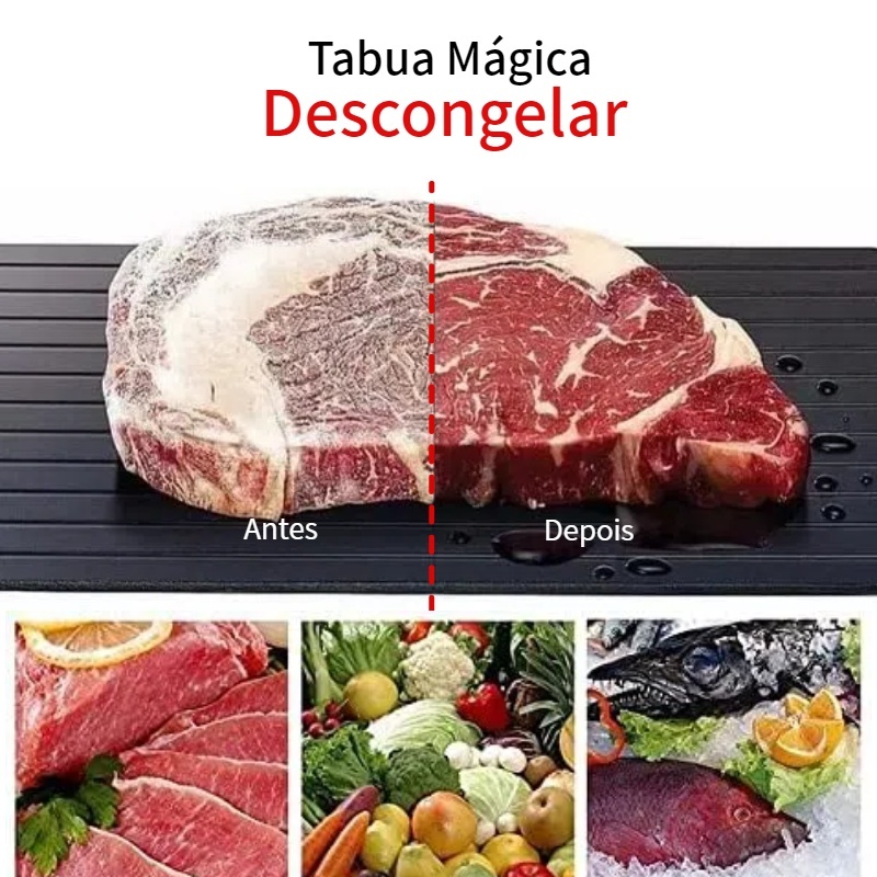 Tabua Magica Descongelar Rapido Carne E Alimentos Defrost para Cozinha