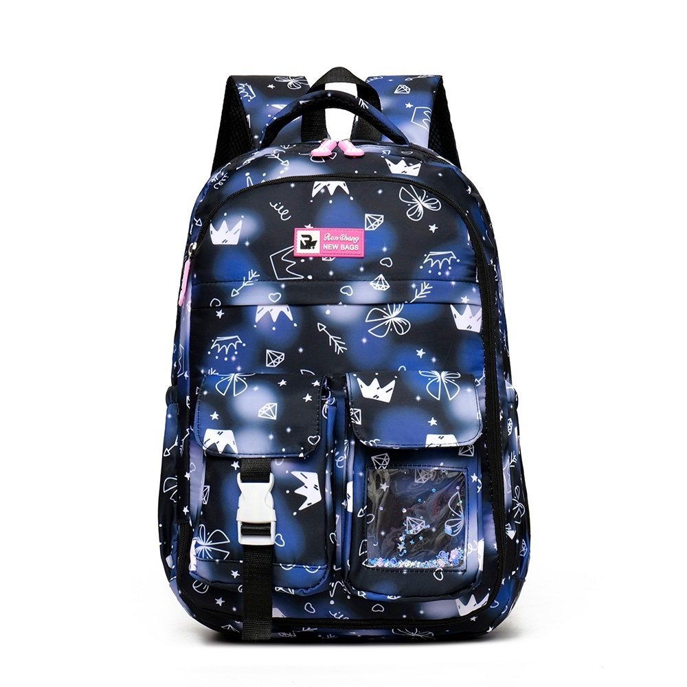 Mochila Escolar Moda Infantil Grande Colorida Tie Dye Bolsa Menina