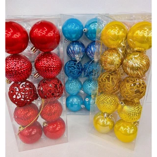 Kit Com 10 Bolas 6CM Decoração Pendentes Enfeite Lindo Brilhante Para Arvore de Natal
