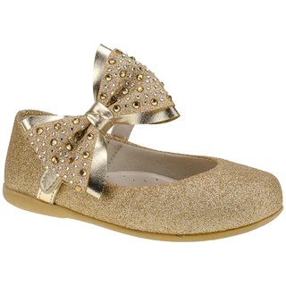 Sapatilha Infantil Menina Brilho Glitter B2A Festa Delicada Laço Luxo Confortável Boneca 2802 - 23 ao 34