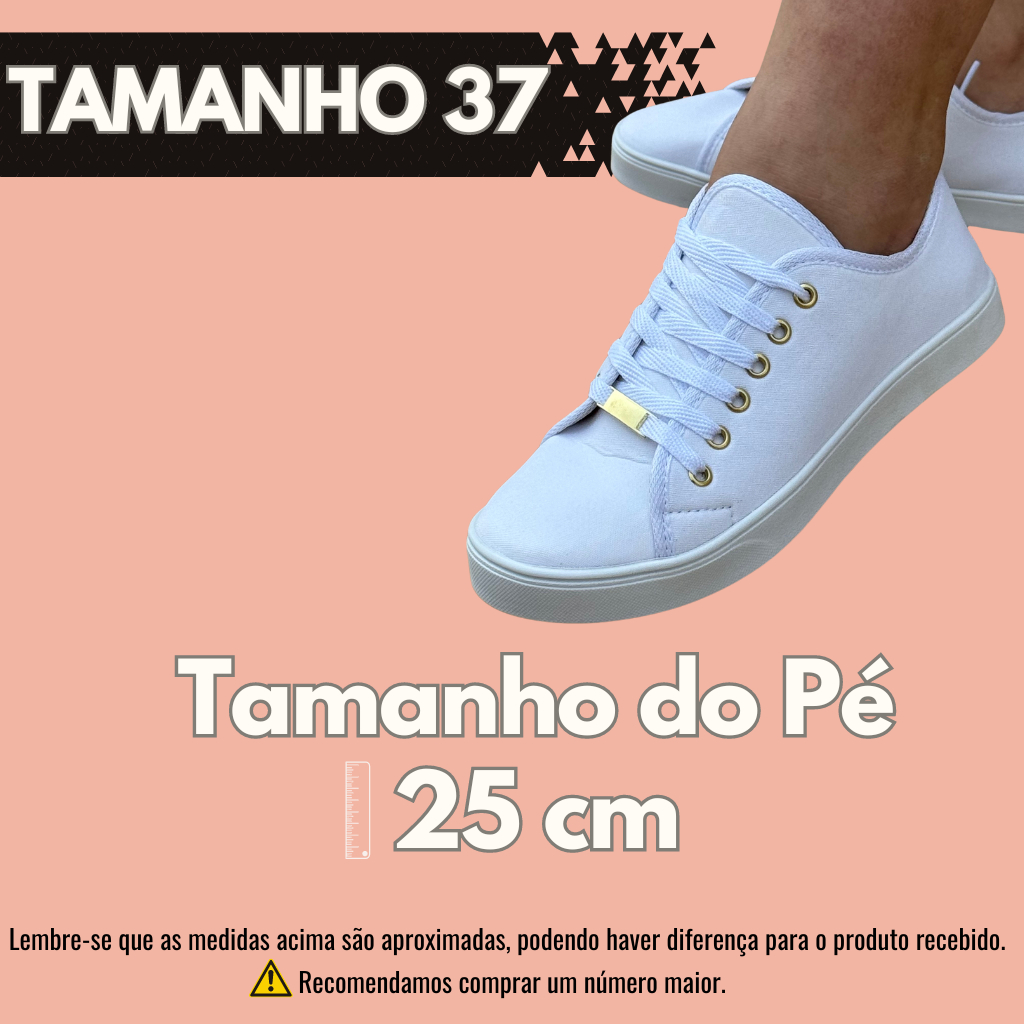 Tenis Feminino Casual Confortavel Branco Sapatênis Feminino Leve e Básico