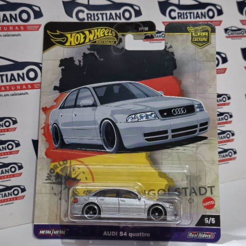 Hot wheels Audi S4 Quatro car culture premim (pneus de borracha