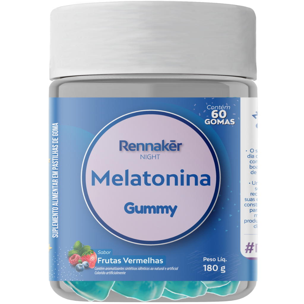 Rennaker Night Melatonina em Gomas Sabor Frutas Vermelhas 210mcg ...
