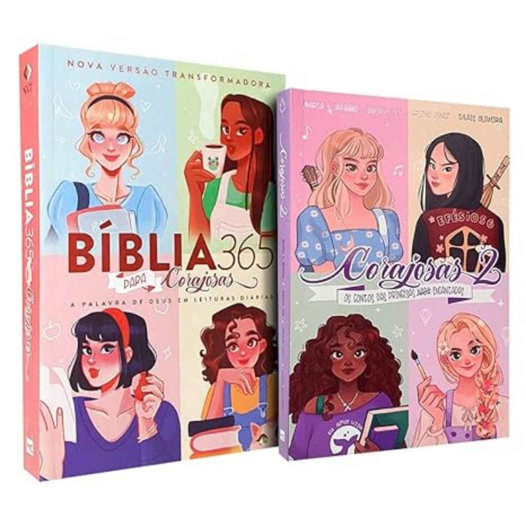 Kit Corajosas Bíblia 365 NVT + Os Contos das Princesas nada Encantadas ...