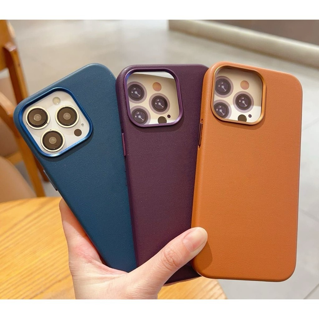 Nova Capa Magsafe De Couro Para IPhone 13 /14 pro max/15 pro max Com Adsorção Magnética