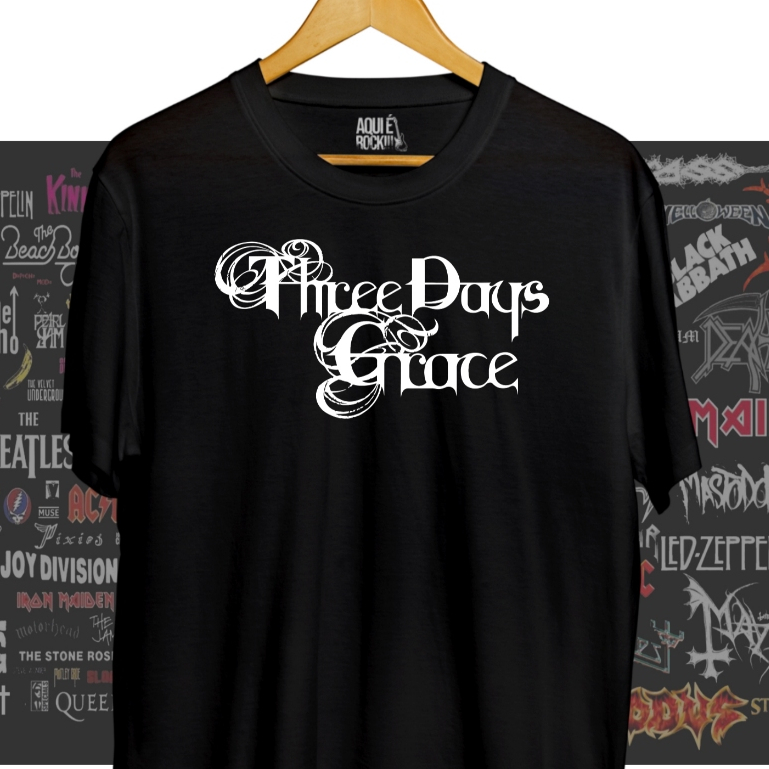 Camiseta Three Days Grace - camisa e baby look - Rock Metal