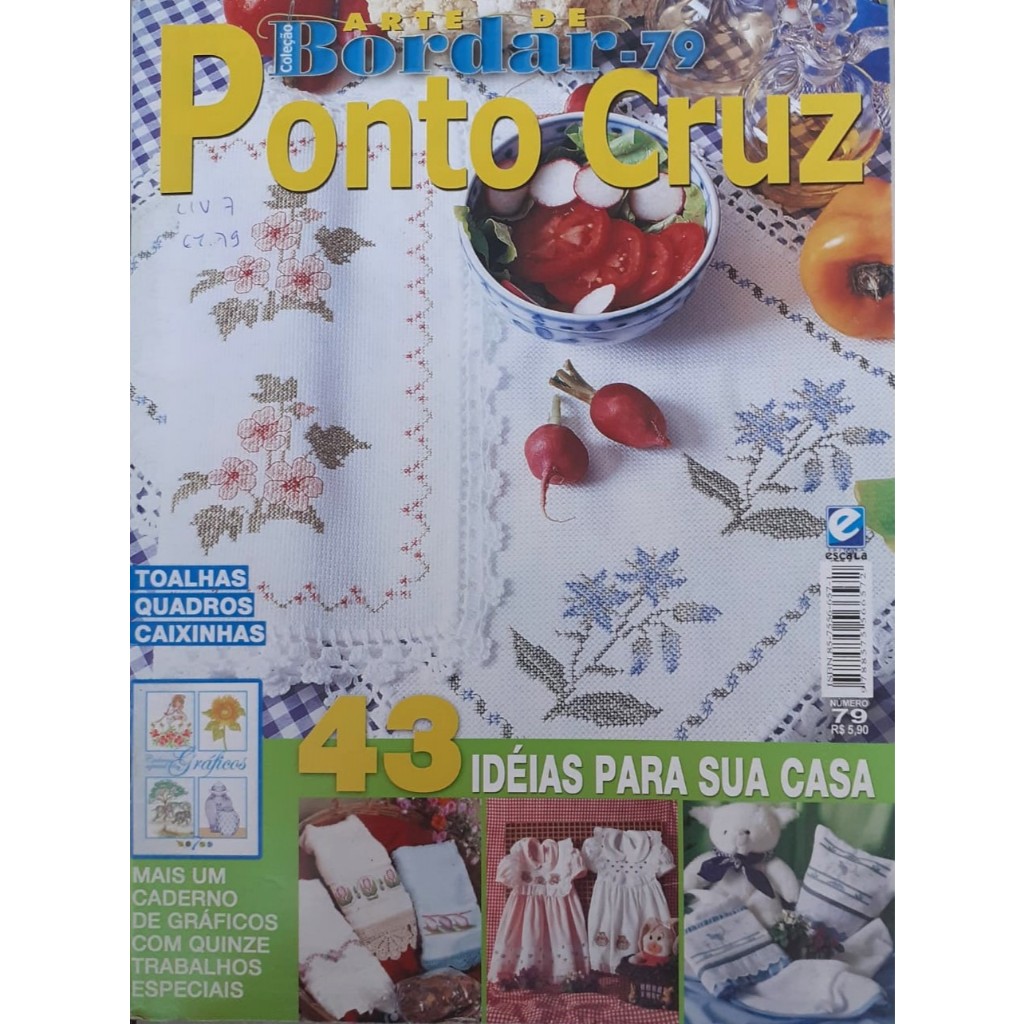 Revista de Ponto Cruz "COLEÇÃO" (Bordados manuais variados) "PROMOÇÃO ...