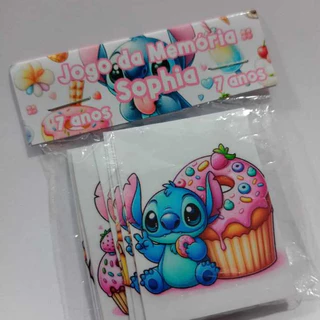 Kit Jogo da Memória - Lembrancinha de aniversário Personalizado - Stitch - Fazemos qualquer tema - LEIA DESCRIÇÃO
