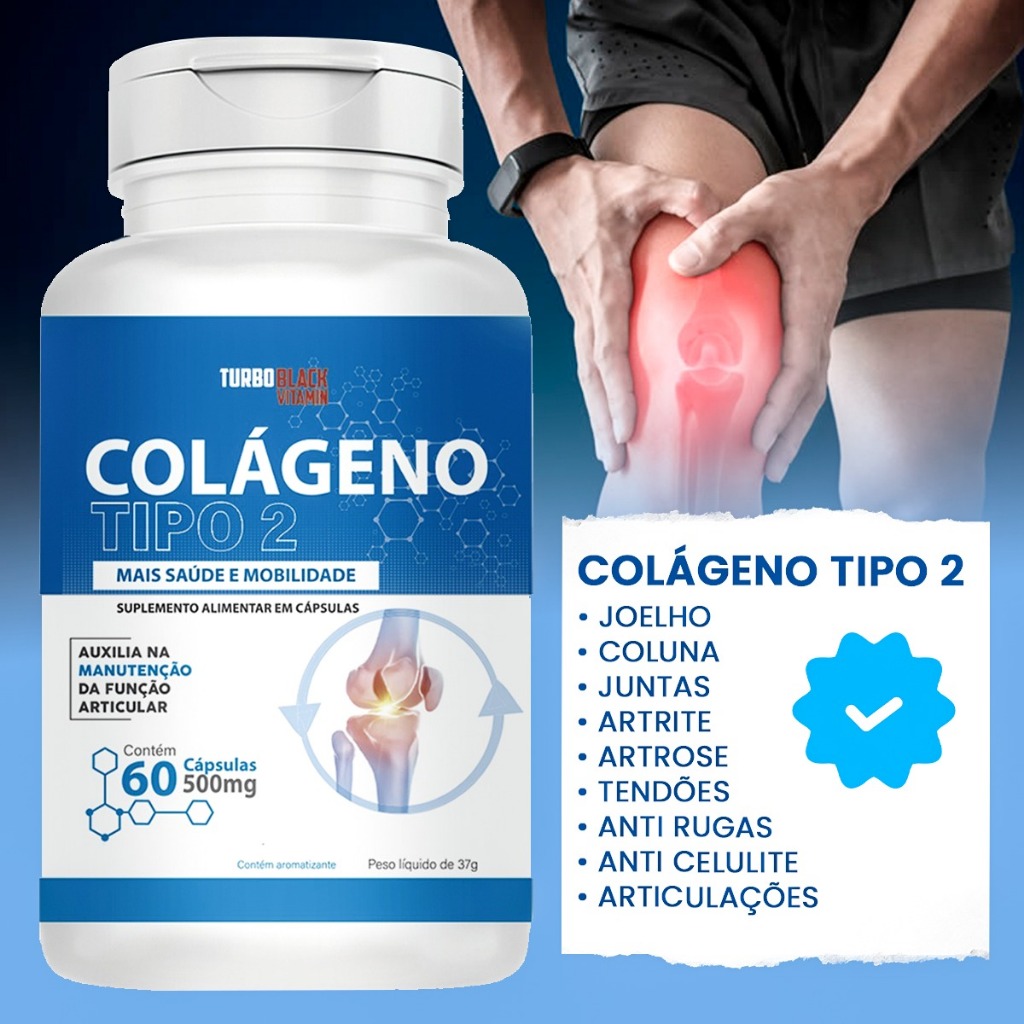 Colageno Tipo 2 Não Hidrolisado para Joelho Cartilagem Ossos Artritre ...