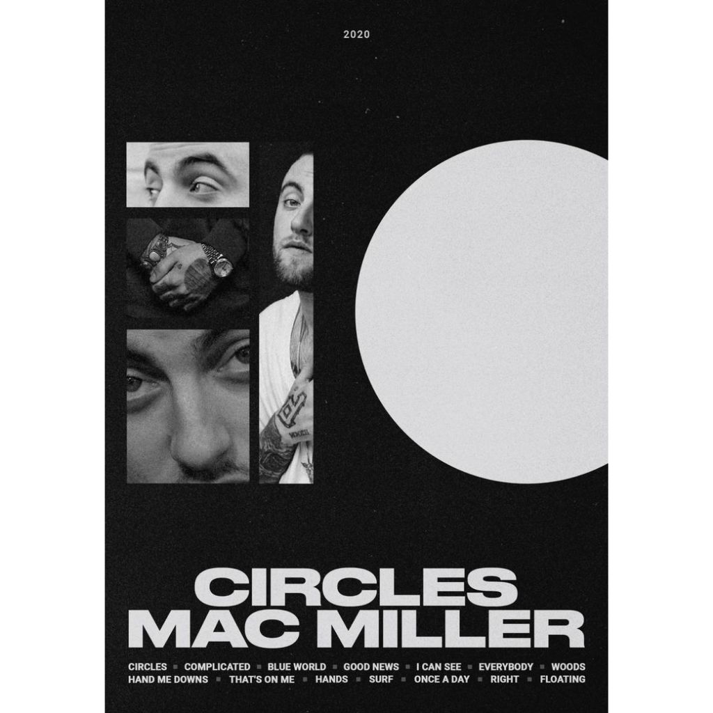 Poster Mac miller 42x30cm Tamanho Grande Capa de Álbum Hip hop