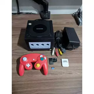 Nintendo Gamecube Picoboot Lotado de Jogos Cartão SD Preto