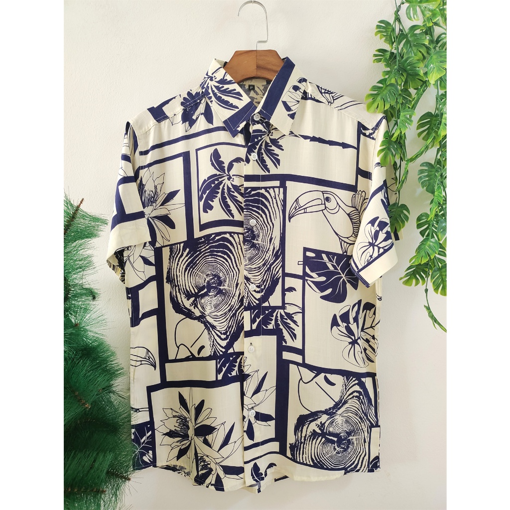 Camisas Social Floridas Masculinas Confortável Havaiana Estampadas 100% VISCOSE encolhe um pouquinho