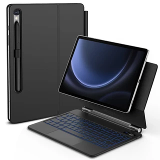 Teclado Mágico Para Samsung Galaxy Tab S9/S9 FE/S8/S7 11 polegadas Teclado Bluetooth Sem Fio Com Luz De Fundo