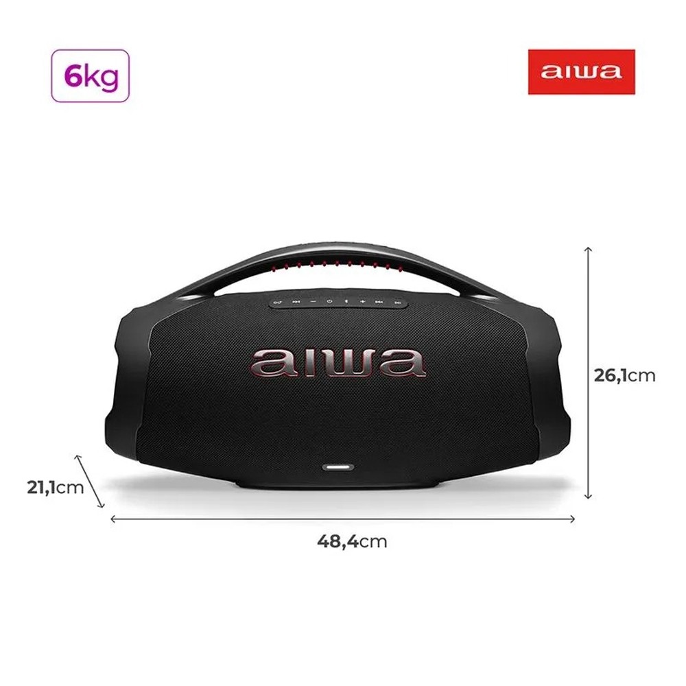 Caixa de Som AIWA Boombox Plus Bluetooth IP66 AWS-BBS-01B AIWA - 8