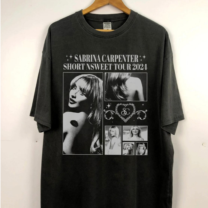 Camiseta Unissex Algodão Sabrina Carpenter Tour 2024 I
