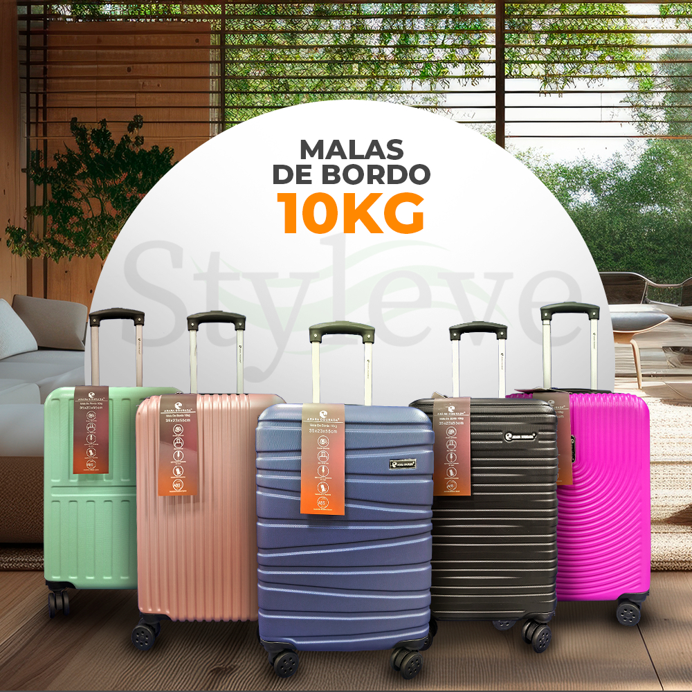 Malas de Bordo 10kg diversos modelos e cores rodas removiveis cadeado ...