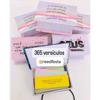 Caixa de Promessas de Deus com versículos da Bíblia