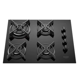 Fogão Cooktop Dako 4 Bocas Tripla Chama Supreme A Gás Bivolt Preto