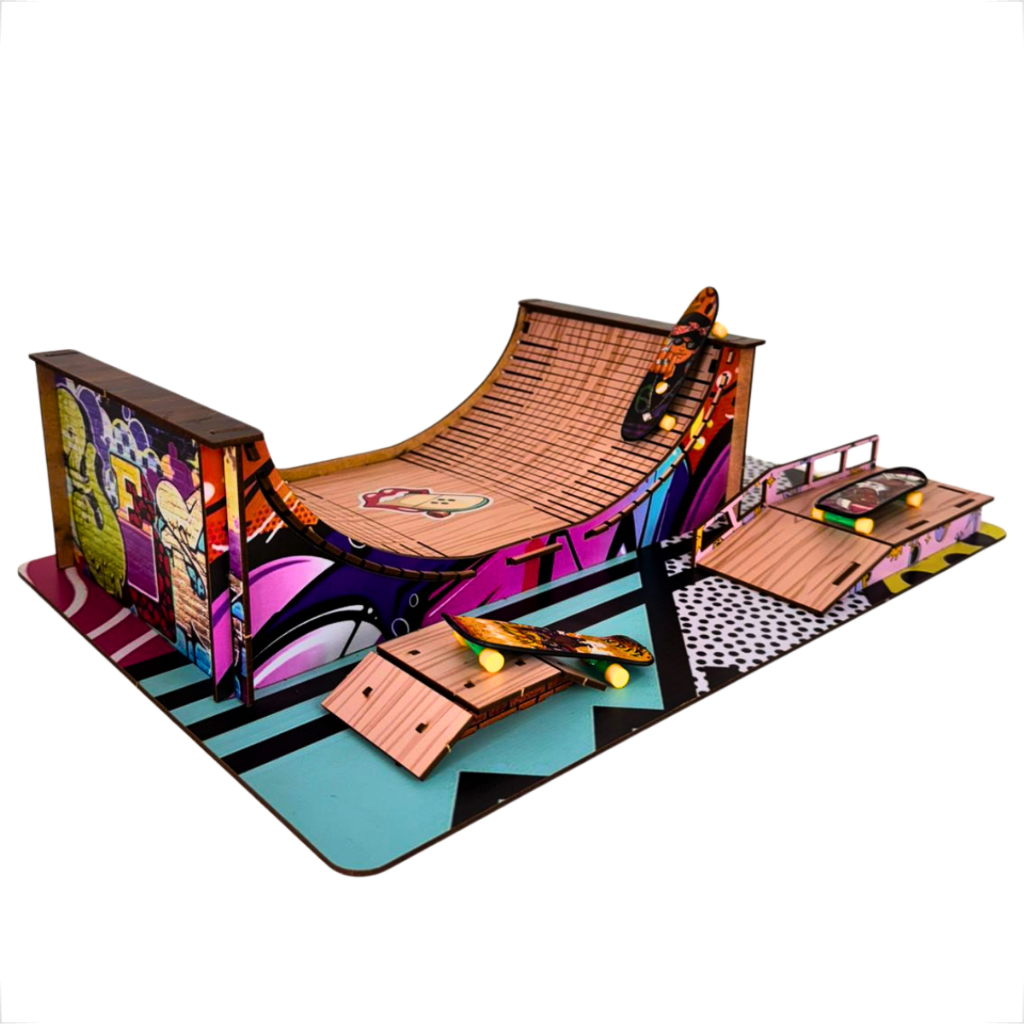 Rampa De Madera Para Fingerboard – Obstáculo Profesional Para Entrenar Trucos De Skate De Dedos, Estilo B, Resistente Y Duradero