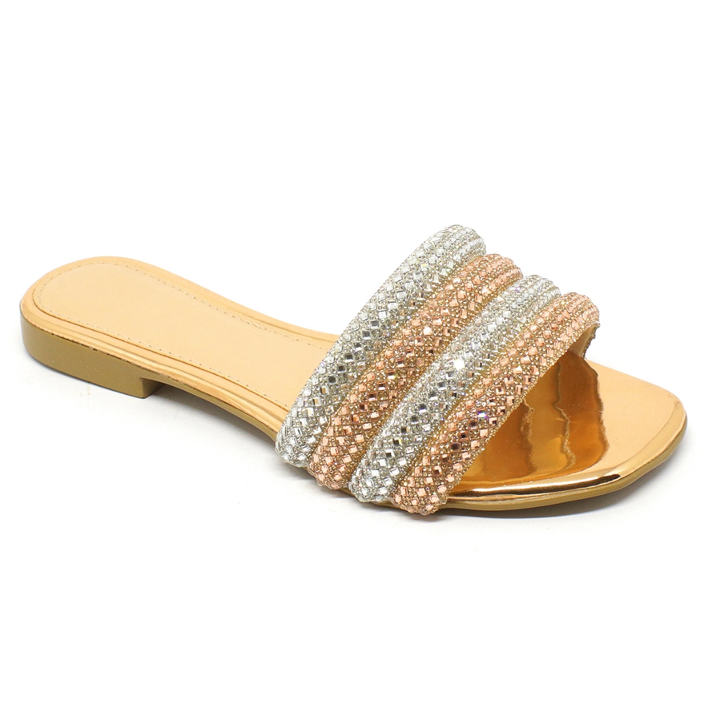 SANDALIA RASTEIRA FEMININA STRASS MODA CONFORTO ADULTA | Shopee Brasil