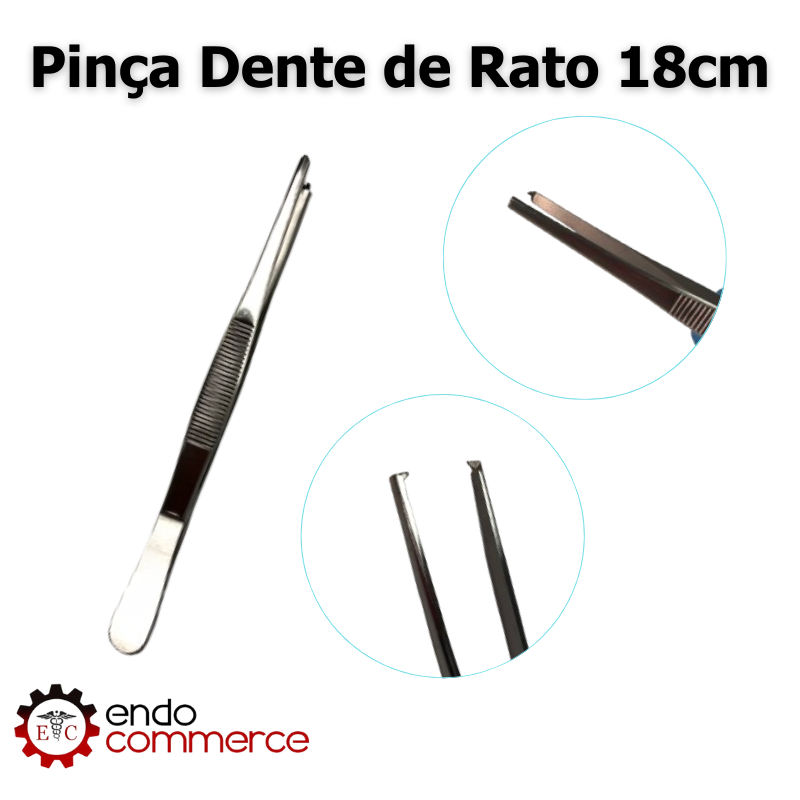 Pinça Anatômica Dente de Rato 18cm | Shopee Brasil