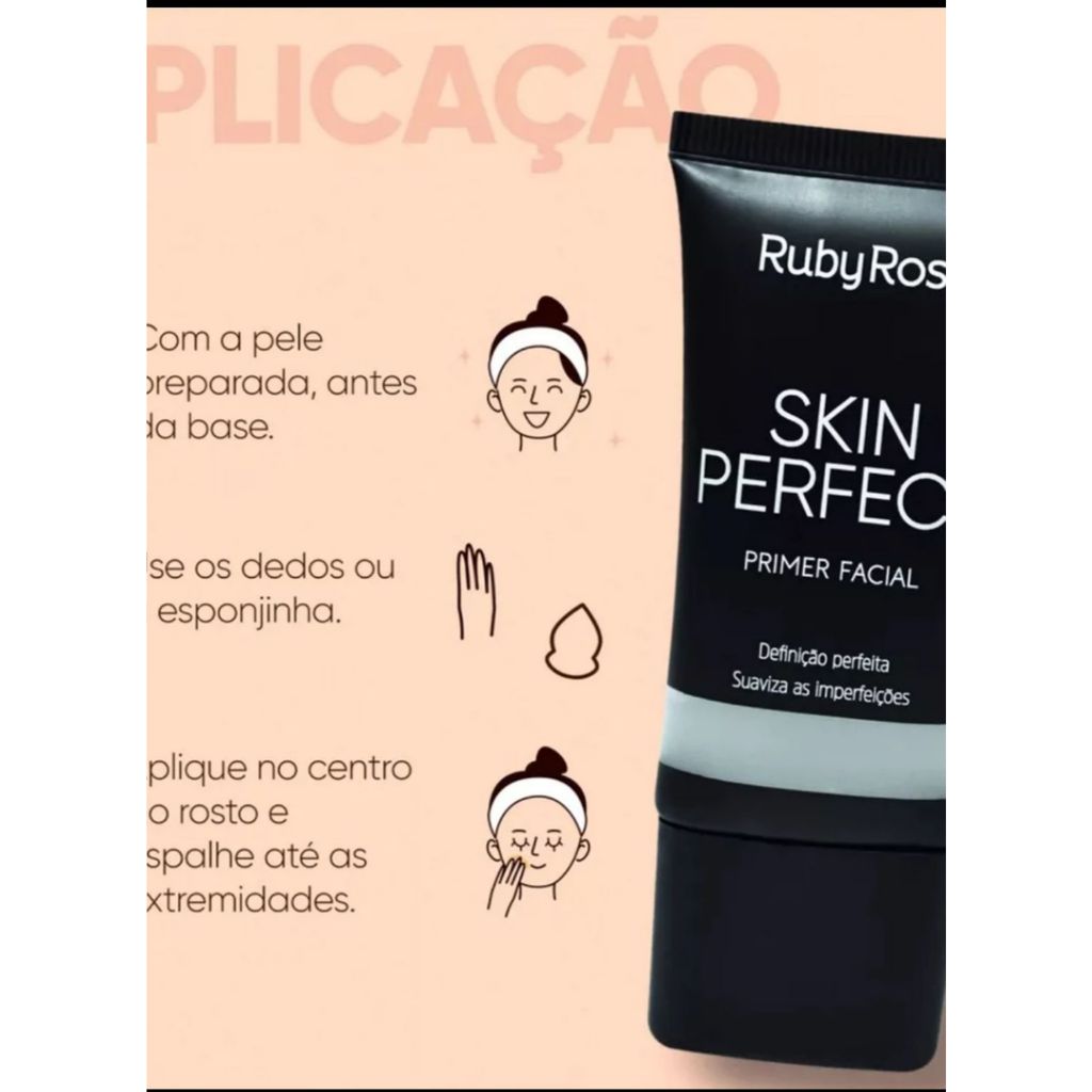 Primer Para Rosto Ruby Rose Skin Perfect Primer | Shopee Brasil